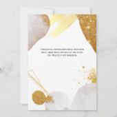 Invitation Paillettes formes abstraites or rose aquarelle gla (Dos)