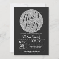 Invitation paillettes noires et argentées pour ent