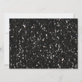 Invitation Paillettes noires scintillent Écriture élégante po (Dos)