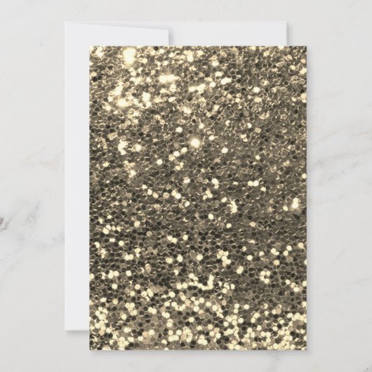 Invitation Paillettes Or Rayures Champagne Blush Rose Fuchsia (Dos)