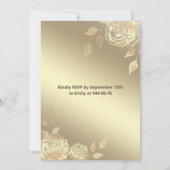 Invitation Paillettes or rose tendance robe Quinceañera (Dos)