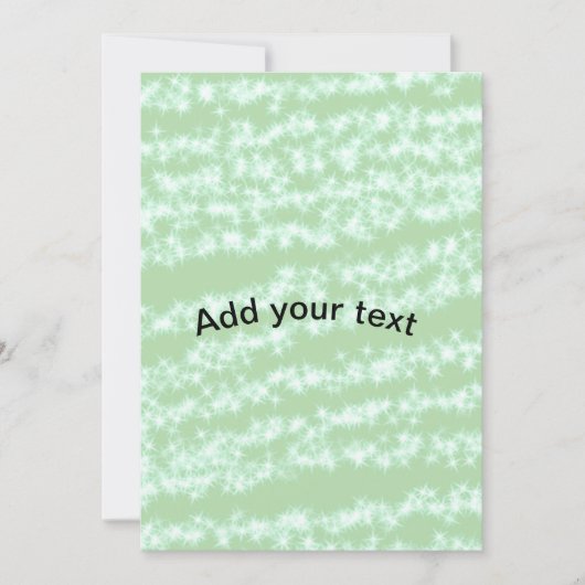 Invitation Paillettes pastel vert scintillement nom texte boh (Devant)
