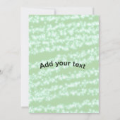 Invitation Paillettes pastel vert scintillement nom texte boh (Dos)