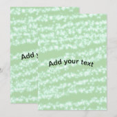 Invitation Paillettes pastel vert scintillement nom texte boh (Devant / Derrière)