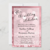 Invitation Paillettes Rose Gold Après la Célébration de Maria (Devant)