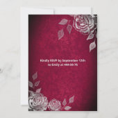 Invitation Paillettes roses en argent tendance robe Quinceañe (Dos)