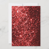 Invitation Paillettes Rouge Rubis et Rose (Dos)
