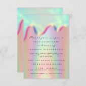 Invitation Paillettes scintillantes holographiques pour maria (Devant / Derrière)