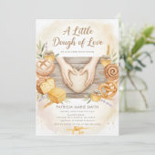 Invitation Pain à l'aquarelle Bébé en route Shower de future  (Debout devant)