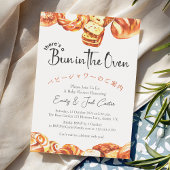 Invitation Pain dans le Baby shower four Boulangerie rustique