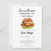 Invitation Pain dans le four Baby shower Burger (Devant)