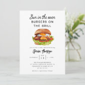 Invitation Pain dans le four Baby shower Burger (Debout devant)