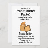 Invitation Pain de beurre d'arachide mignonne drôle (Devant)
