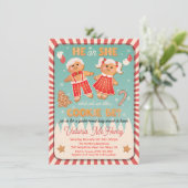 Invitation Pain d'épice de Noël Cookie Genre Révéler Douche (Debout devant)