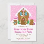 Invitation Pain d'épice de Noël Décoration fête rose vif (Devant)