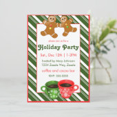 Invitation Pain d'épice de Noël Hommes et café (Debout devant)