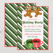 Invitation Pain d'épice de Noël Hommes et café (Devant / Derrière)