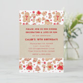 Invitation Pain d'épice Homme Baked Cookies rustique Whimsica (Debout devant)