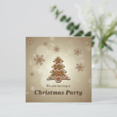 Invitation Pain d'épices Arbre de Noël (Debout devant)