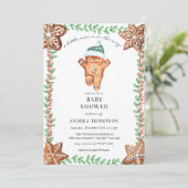 Invitation Pain d'épices | Baby shower de Noël (Debout devant)