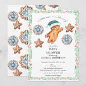 Invitation Pain d'épices | Baby shower de Noël (Devant / Derrière)