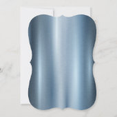 Invitation Pain d'épices Bow Blue Metallic Noël (Dos)