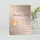 Invitation Pain d'épices Cookie Boire Rose léger GoldChristma (Debout devant)