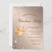 Invitation Pain d'épices Cookie Boire Rose léger GoldChristma (Devant)