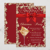 Invitation Pain d'épices Cookie Drink Stars Entreprise Noël (Devant / Derrière)