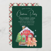 Invitation Pain d'épices d'aquarelle mignonne Gens sur vert (Devant / Derrière)