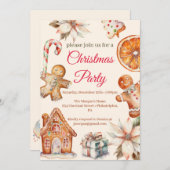 Invitation pain d'épices de Noël (Devant / Derrière)