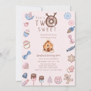 Invitation Pain d'épices de Noël   Deuxième anniversaire