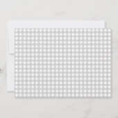 Invitation Pain d'épices Gris En vichy Fêtes de Noël (Dos)