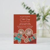 Invitation Pain d'épices Hommes Cookies Échange Noël Party (Debout devant)