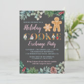 Invitation Pain d'épices Hommes Fêtes Cookie Exchange Party (Debout devant)