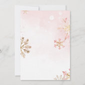 Invitation Pain d'épices rose doux Noël Fille Anniversaire (Dos)