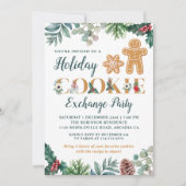 Invitation Pain d'épices vert Hommes Cookie Exchange Party (Devant)