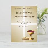 Invitation Pain et vin sans levain Le Dernier souper Pâques (Debout devant)