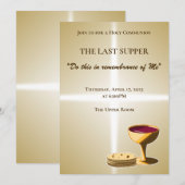 Invitation Pain et vin sans levain Le Dernier souper Pâques (Devant / Derrière)
