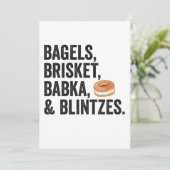 Invitation Pains bagels de Hanoucca juifs Brisket Bakka Blint (Debout devant)