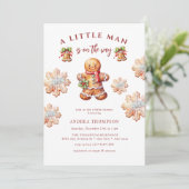 Invitation Pains d'épices | Baby shower de Noël  (Debout devant)