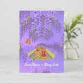 Invitation Pains d'épices en amour en chemin Mariage de forêt (Debout devant)