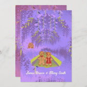 Invitation Pains d'épices en amour en chemin Mariage de forêt (Devant / Derrière)