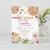 Invitation Paint and Pizza fête d'anniversaire (Debout devant)