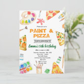 Invitation Paint and Pizza theme invite (Debout devant)