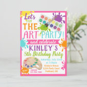 Invitation Paint BIrthday (Debout devant)