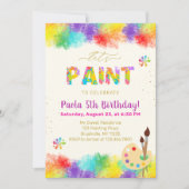 Invitation Paint Birthday Party - Art Birthday (Devant)