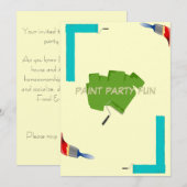 Invitation Paint Brush (Devant / Derrière)