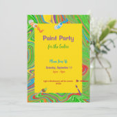 Invitation Paint Party for the Ladies Personnalisable (Debout devant)