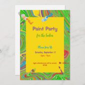 Invitation Paint Party for the Ladies Personnalisable (Devant / Derrière)